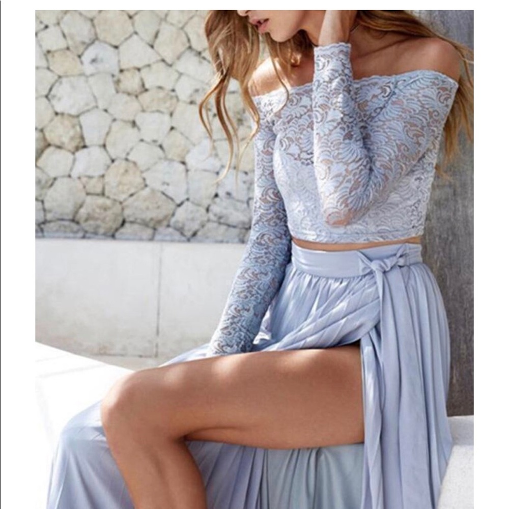 Two piece maxi dress set